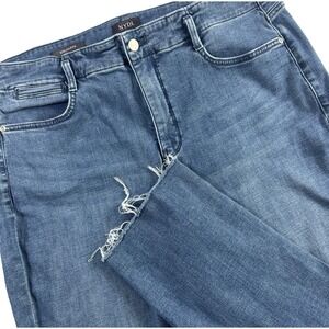 NYDJ Girlfriend Jeans Womens 16 Frayed Hem Lift Tuck Technology Stunning Wash